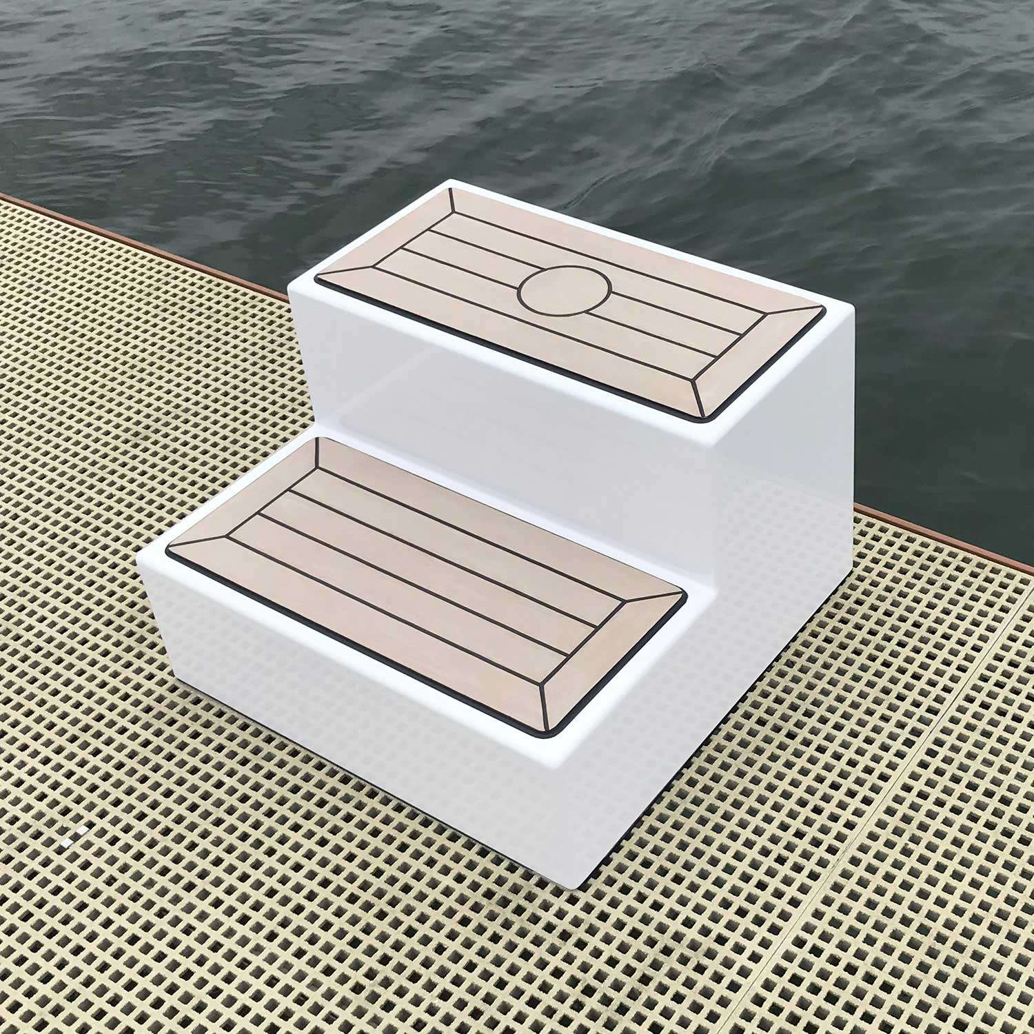 Fibreglass dock steps
