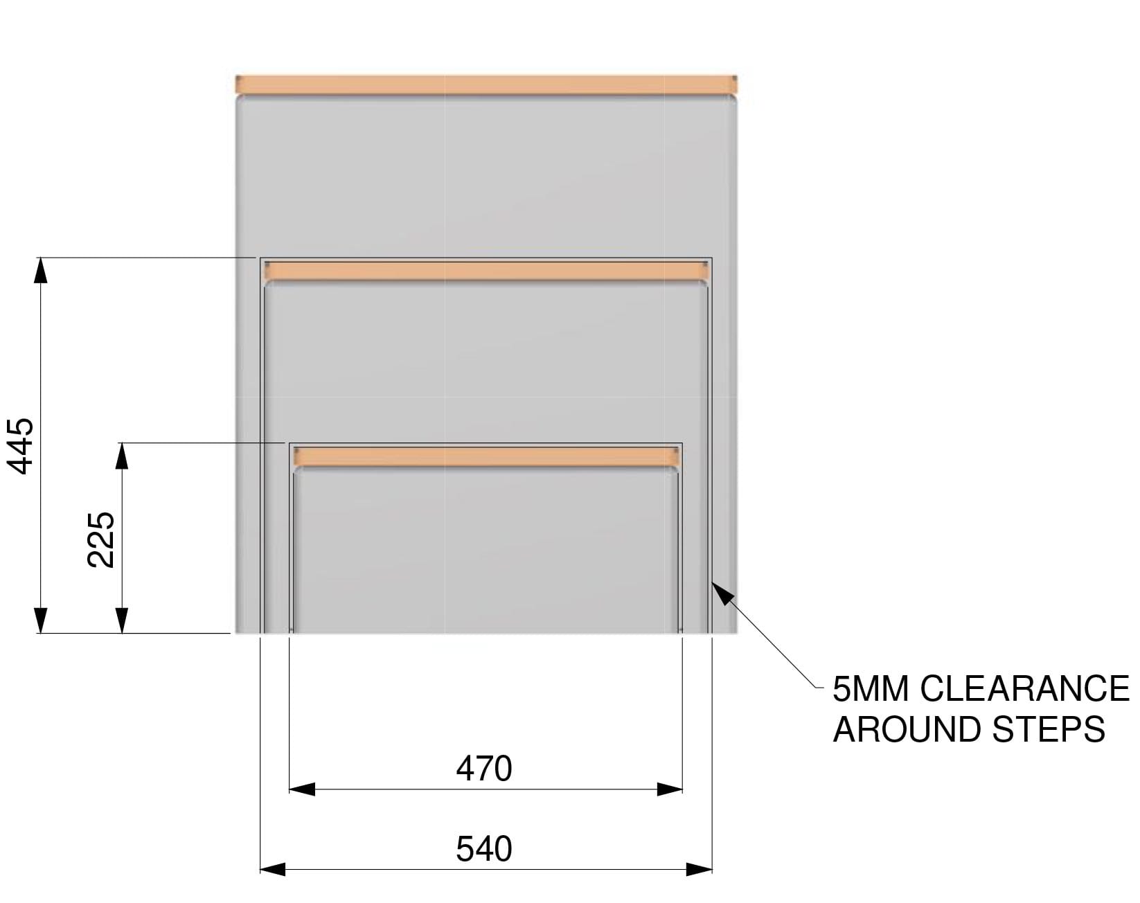 SSCo Retractable Dock Steps Folded Flat
