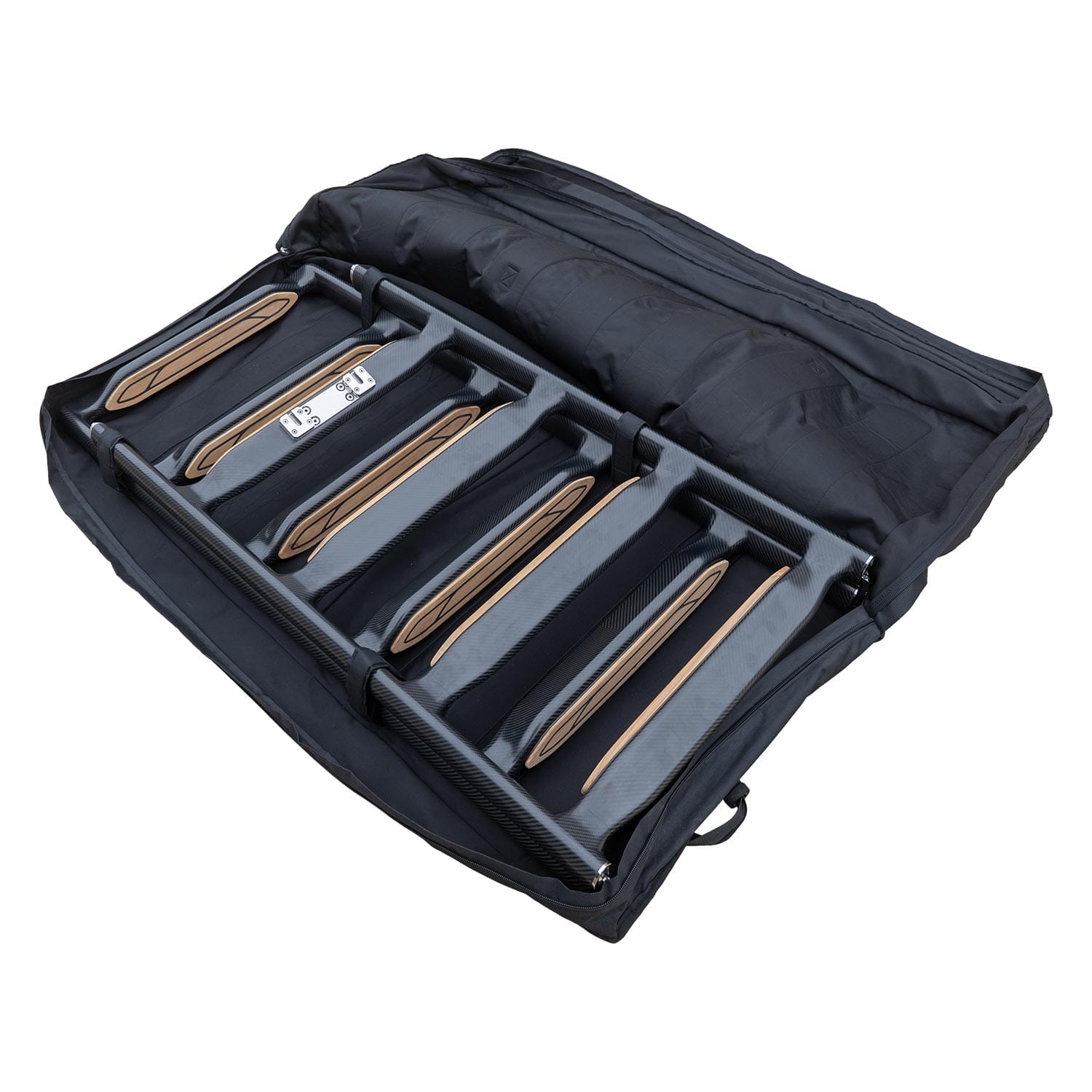 Carbon fibre swim ladder in a heavy duty carry case