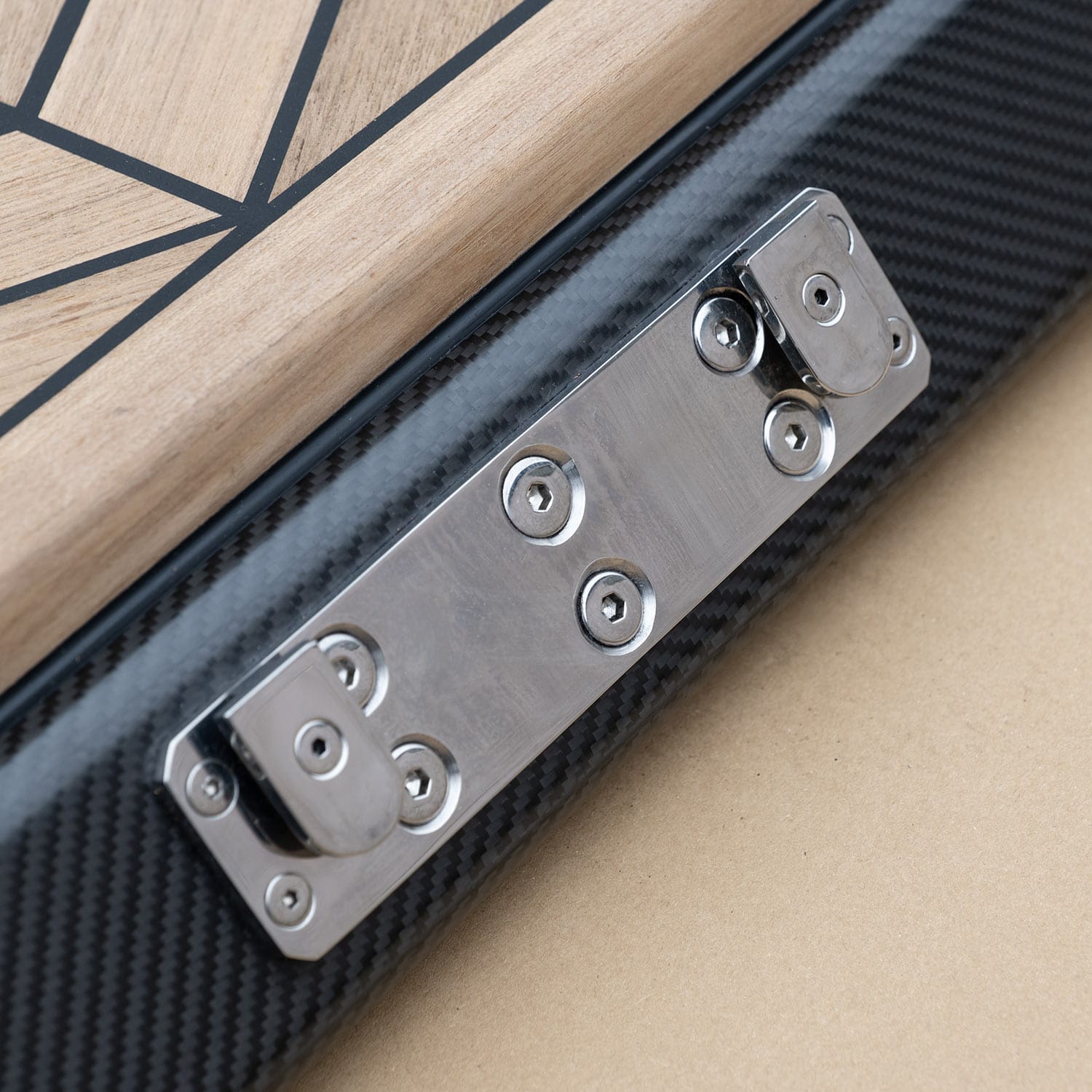 Handles of a swim ladder in a heavy duty bag