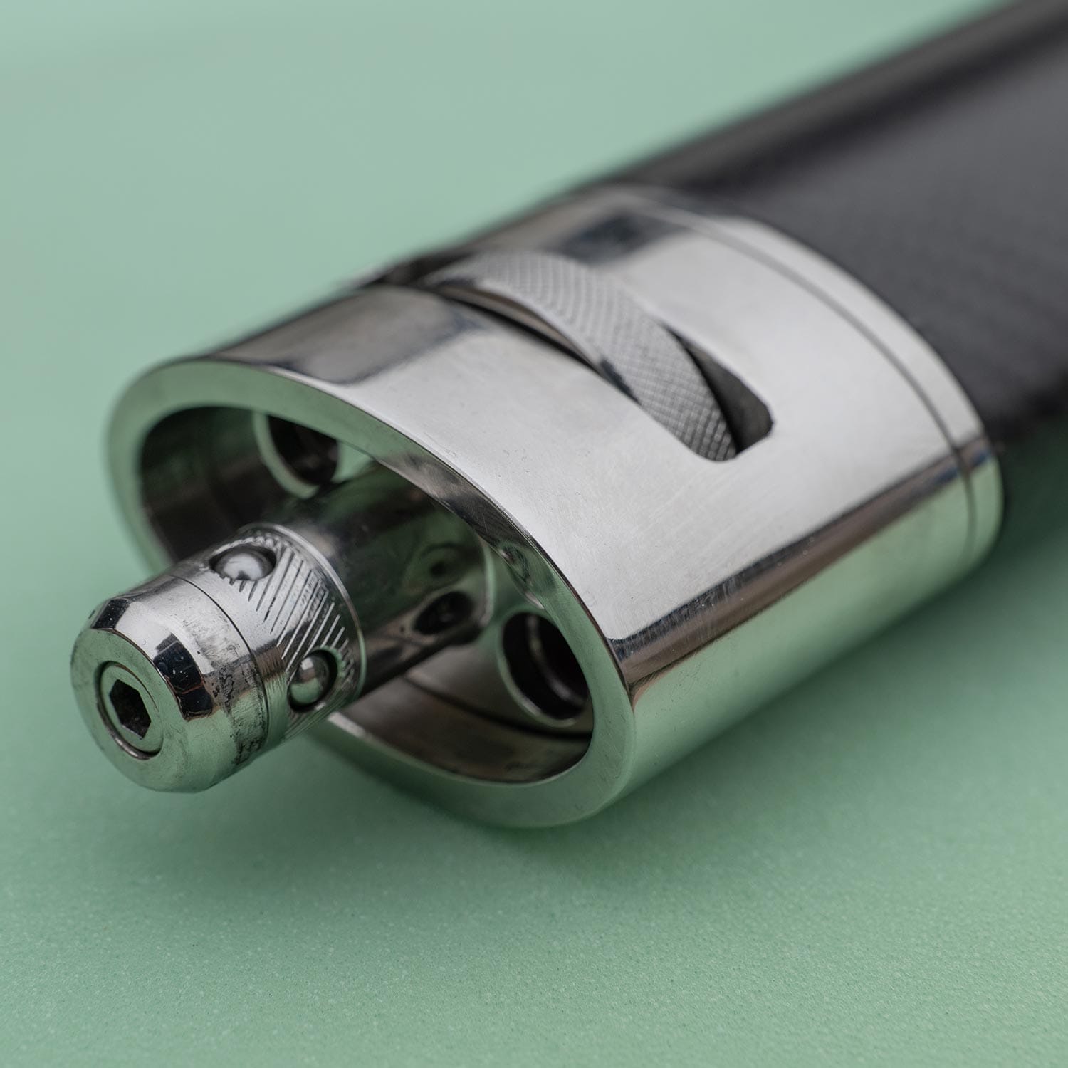 Handles of a swim ladder in a heavy duty bag