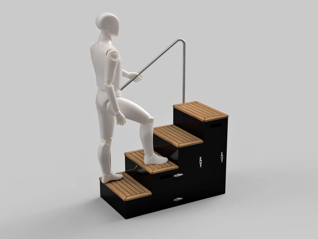 SSCo Modular Superyacht Dock Step with Handrail